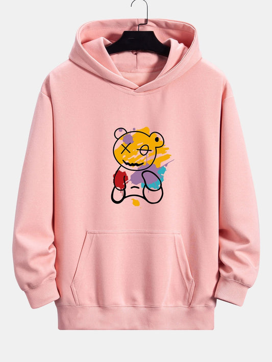 VARENO Graffiti-Bär-Hoodie