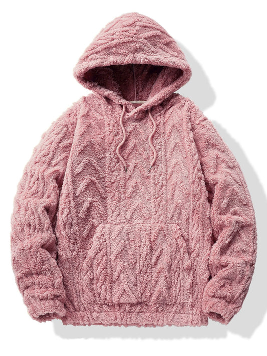 VARENO Geometrischer Jacquard-Hoodie