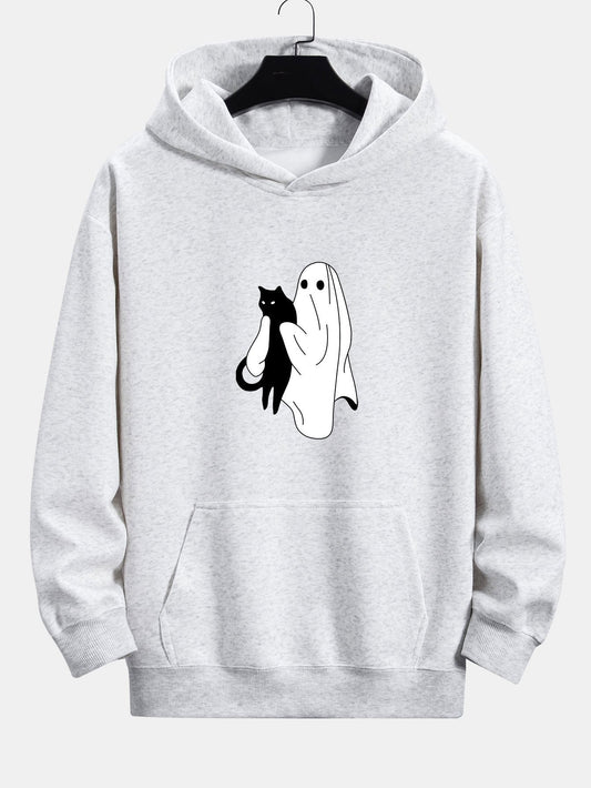 VAREN Kapuzenpullover mit schwarzer Katze