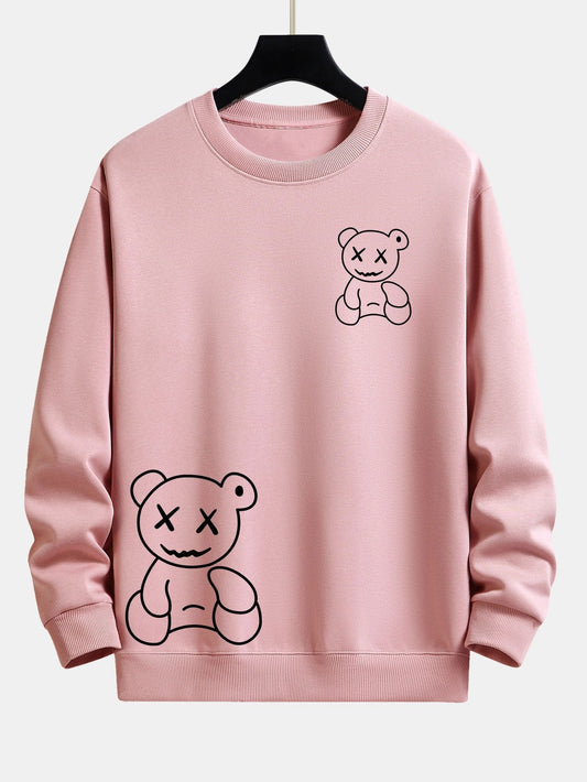 VARENO Sweatshirt mit Bären-Print
