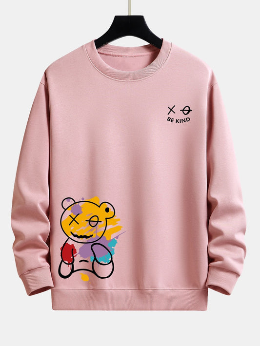 VARENO Sweatshirt mit Graffiti-Bär