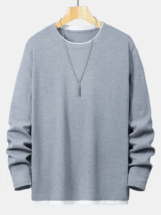 VARENO Waffel-Sweatshirt