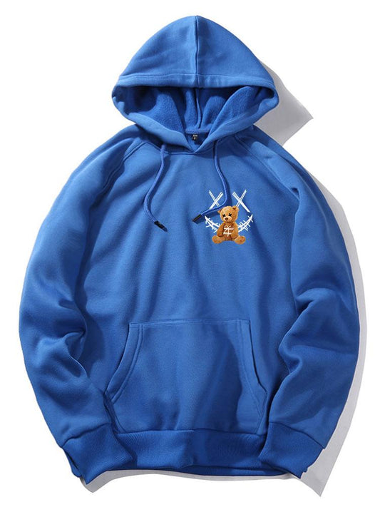 VARENO Smiley-Bär-Kapuzenpullover