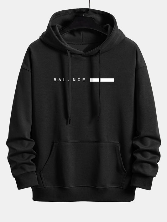 VARENO Relaxed Fit Hoodie mit Balance-Streifendruck