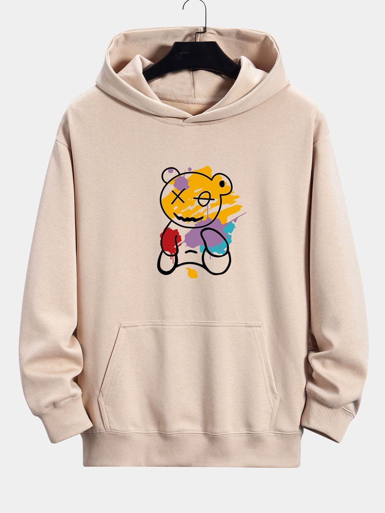 VARENO Graffiti-Bär-Hoodie