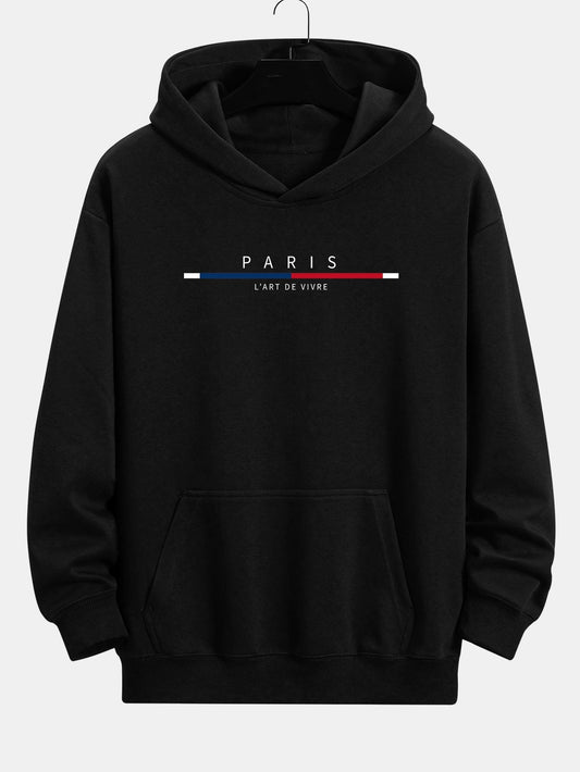 VARENO Paris Streifen-Kapuzenpullover